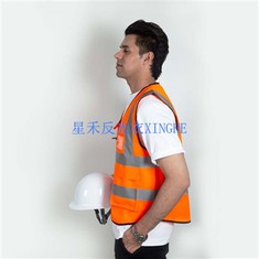 Vest an toàn Polyester màu cam
